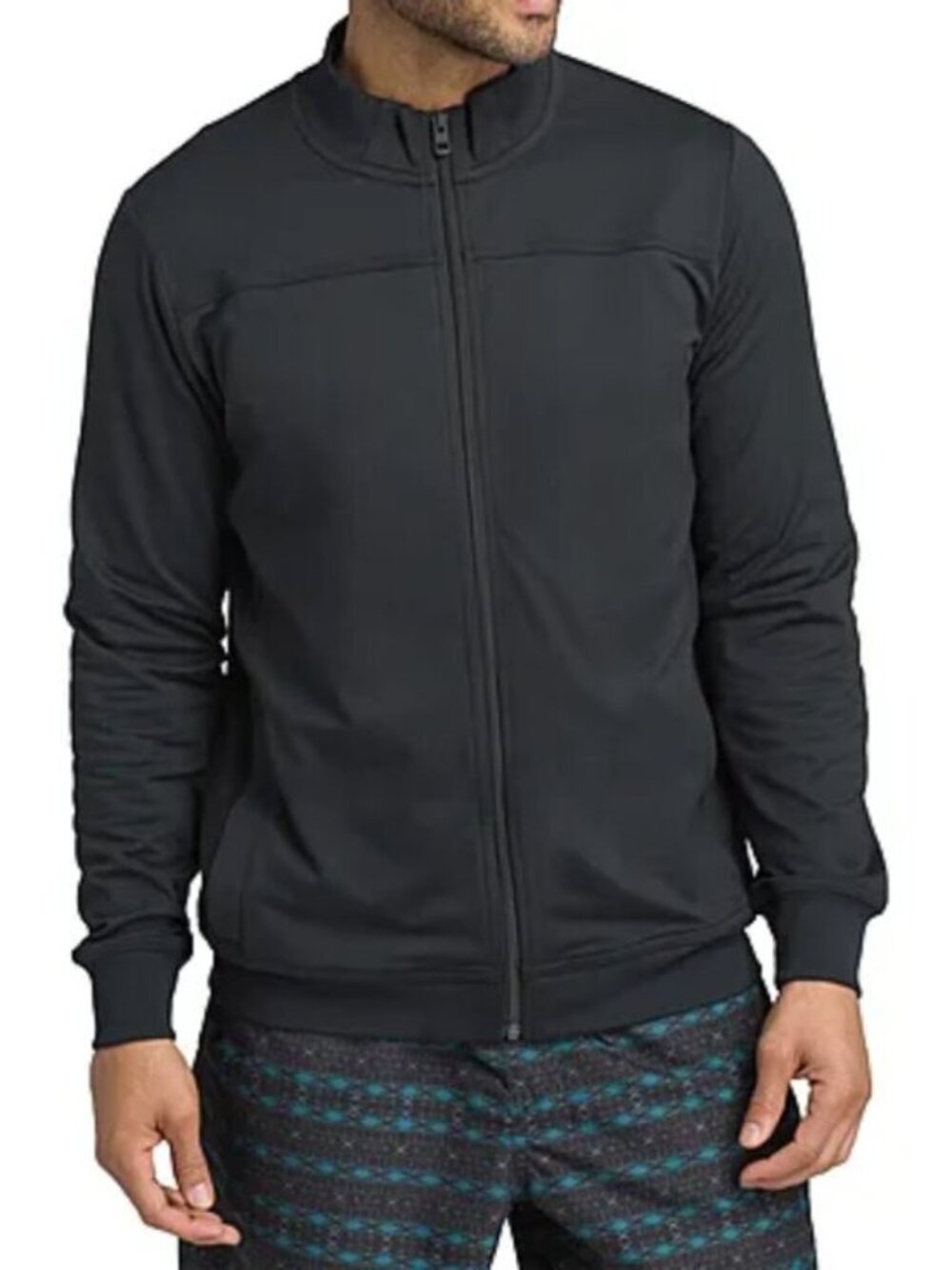 EUC Prana Black Full-Zip Gravity Track Jacket Size Medium